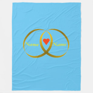 LOVERS RINGS FLEECE BLANKET