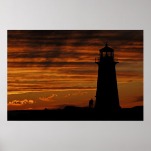 Lover's Silhouette, Peggy's Cove, Nova Scotia Poster