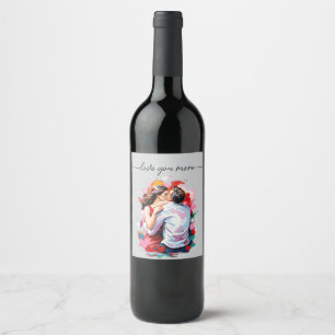 lovers Soft Holiday Card Wine Label