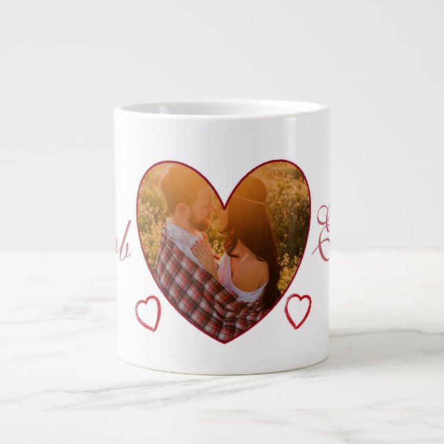 lovers special personalised gift design for lovers large coffee mug (Front)