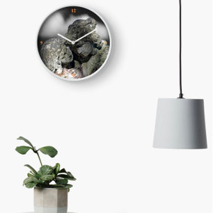Lovers Stoned by Medusa. Square Wall Clock