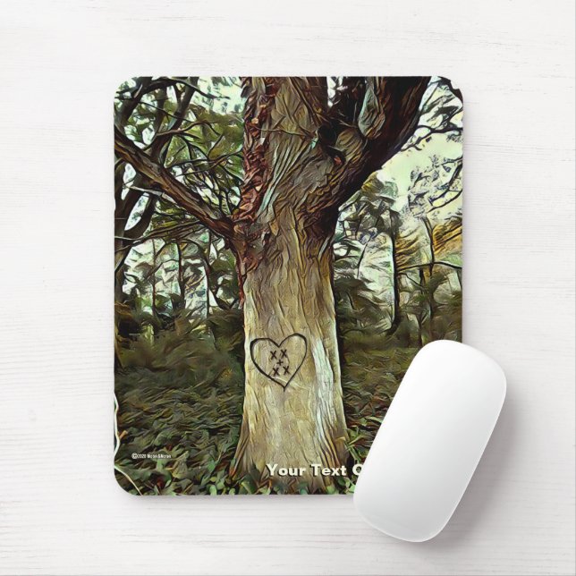Lovers' Tree Mouse Pad (With Mouse)