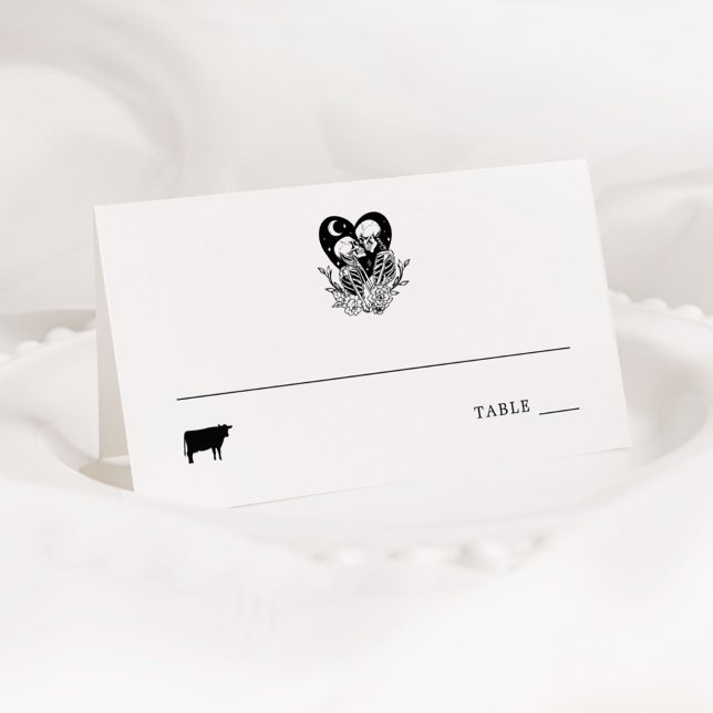 Lovers Until Death Skeletons Place Card Beef (Creator Uploaded)