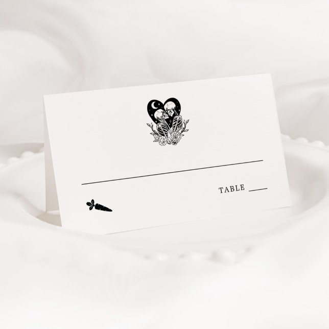 Lovers Until Death Skeletons Place Card Veggie (Creator Uploaded)