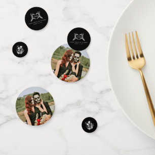 Lovers Until Death Skeletons & Roses Wedding Confetti