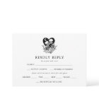 Lovers Until Death Skeletons & Roses Wedding RSVP