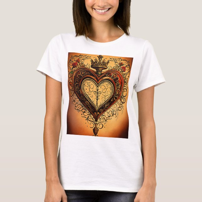 Love's Arrow: Traditional Tattoo-Inspired T-Shirt  (Front)