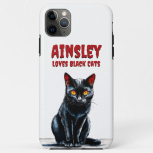 Loves Black Cats Elegant Halloween Design Case-Mate iPhone Case