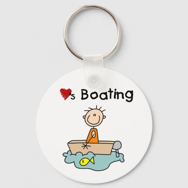 Loves Boating Key Ring (Front)