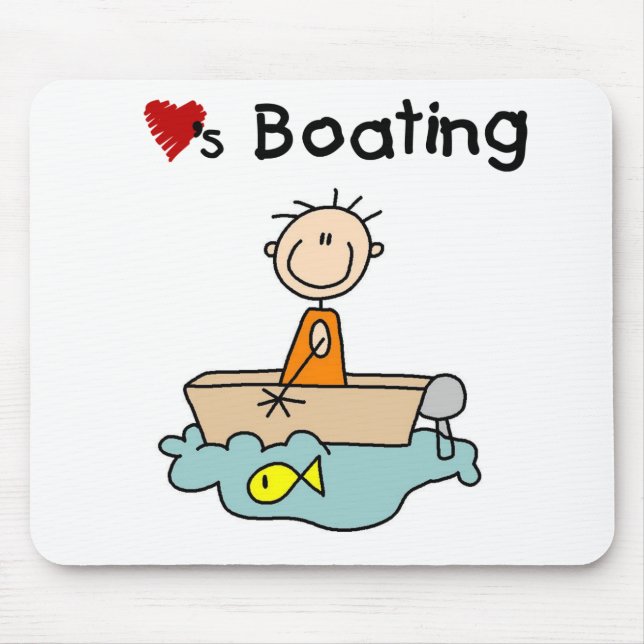 Loves Boating Mousepad (Front)