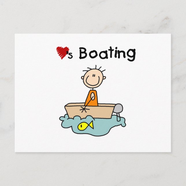 Loves Boating Postcard (Front)