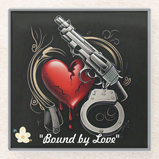 "Love's Broken Vows" Glass Coaster (Front)