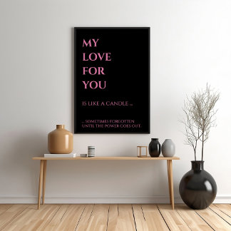 Love's Candlelight Wisdom Valentine's Day Poster