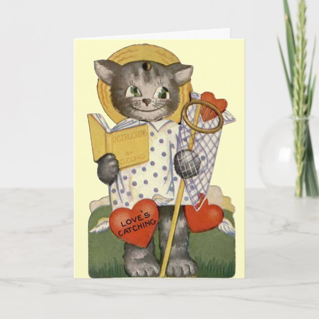 Love's Catching  Valentine's Greeting Card (Front)