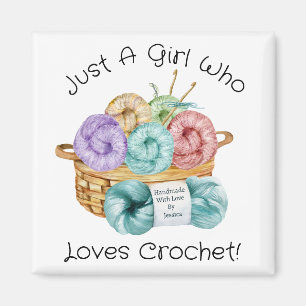 Loves Crochet Personalised Magnet