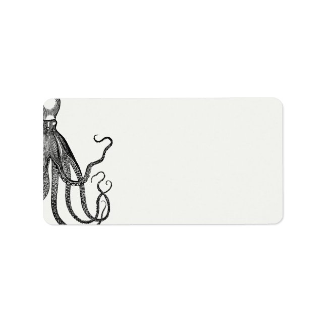 Love's Embrace | Octopus Themed Blank Address Label (Front)