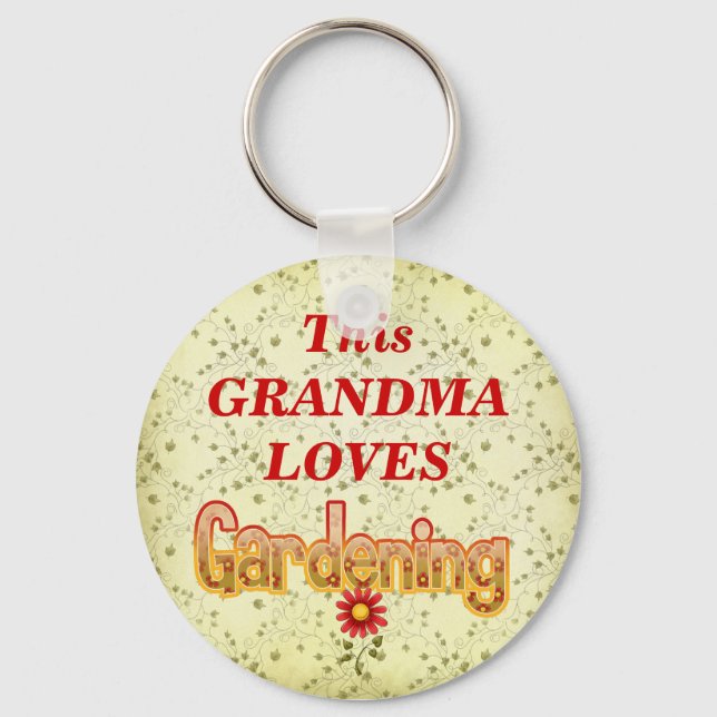 Loves Gardening Key Ring (Front)