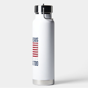 Loves Jesus And America Too Patriotic Christian Sh Water Bottle