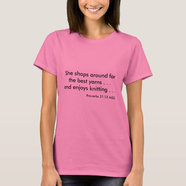 Loves Knitting t-shirt (Front)