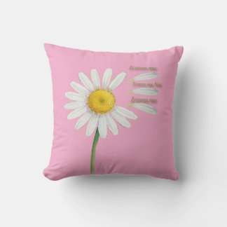 Loves Me, Loves Me Not Daisy – Romantic Watercolor Cushion