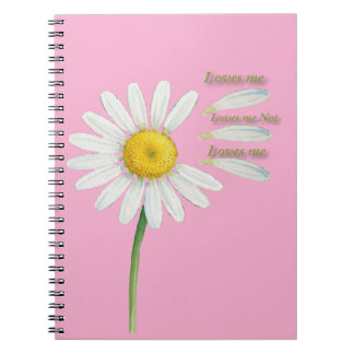 Loves Me, Loves Me Not Daisy – Romantic Watercolor Notebook
