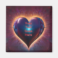 "Love's Radiance: You Light Up My Heart" Fridge