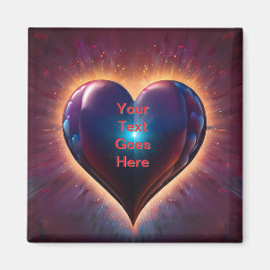 "Love's Radiance: You Light Up My Heart" Fridge Magnet