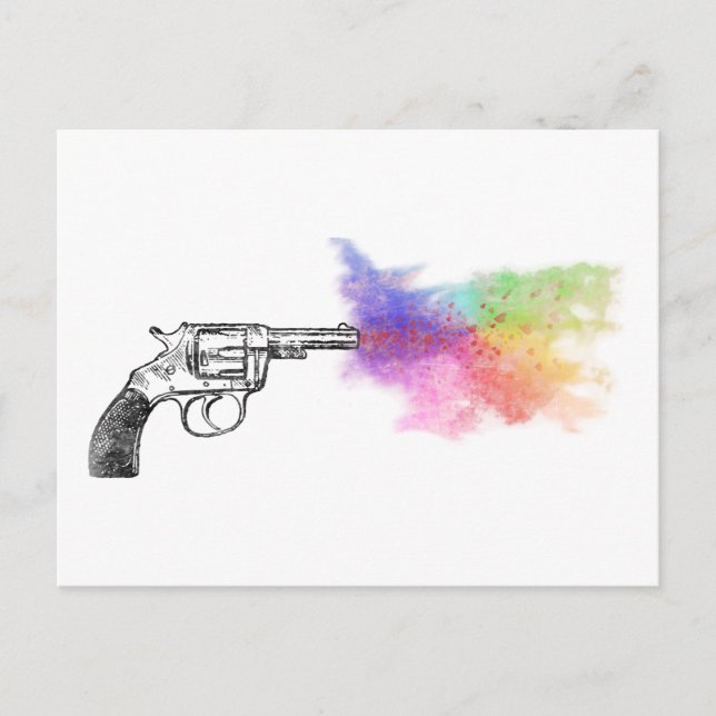 love's smokin' gun : rainbow : postcard (Front)