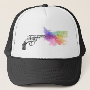love's smokin' gun : rainbow : trucker hat