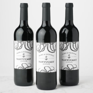 Love's Tentacles   Octopus Themed Wine Label