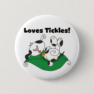 Loves Tickles T-shirts and Gifts 6 Cm Round Badge