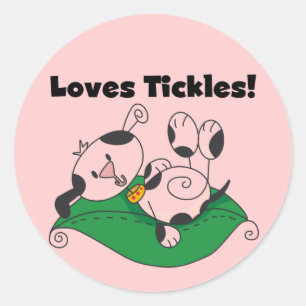 Loves Tickles T-shirts and Gifts Classic Round Sticker
