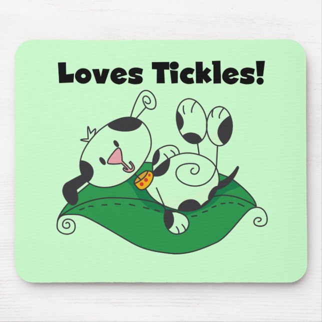 Loves Tickles T-shirts and Gifts Mouse Pad (Front)