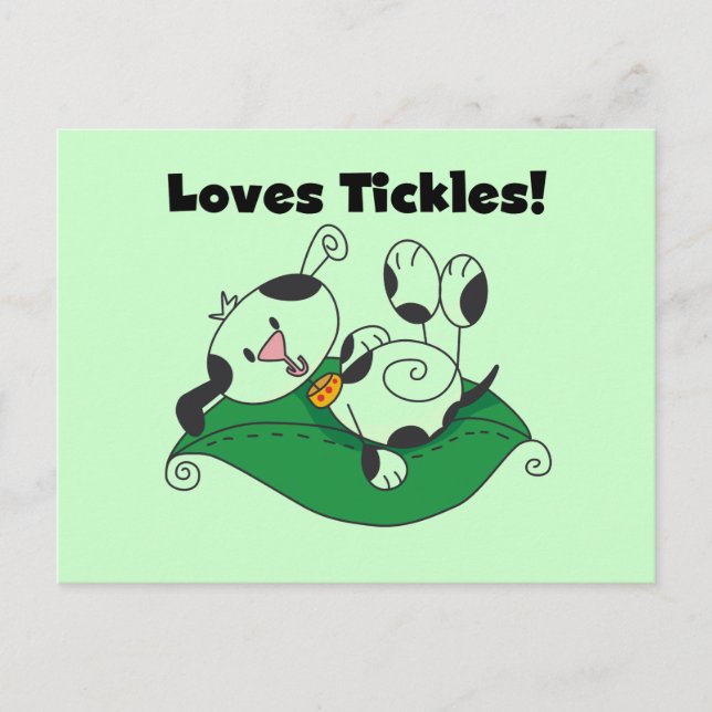 Loves Tickles T-shirts and Gifts Postcard (Front)