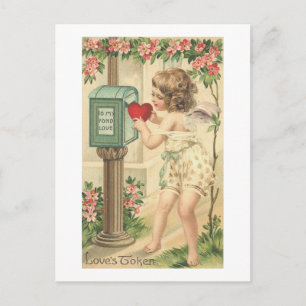 Loves Token Heart Delivery Postcard