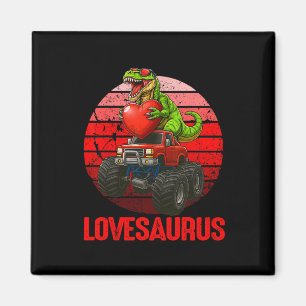 Lovesaurus Dinosaur Monster Truck Valentine Toddle Magnet