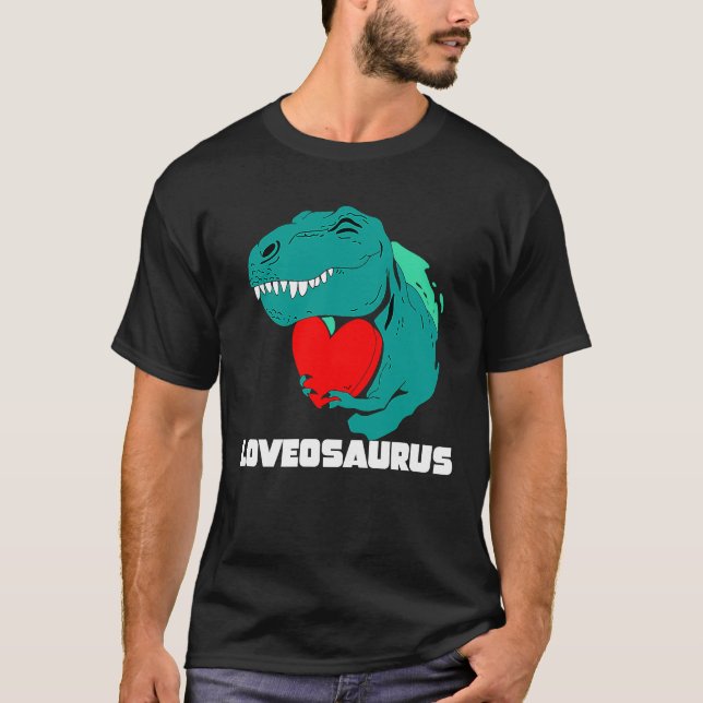 Lovesaurus For Toddler Boys Valentines Day N rex D T-Shirt (Front)