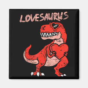 Lovesaurus Trex Dinosaur Heart Cute Valentines Day Magnet