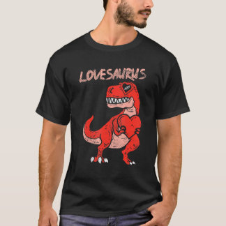 Lovesaurus Trex Dinosaur Heart Cute Valentines Day T-Shirt