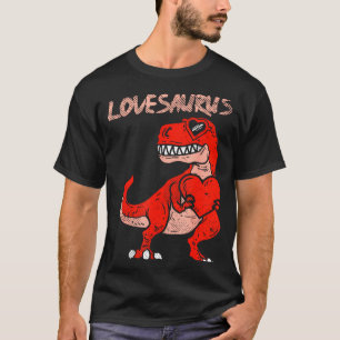 Lovesaurus Trex Dinosaur Heart Cute Valentines Day T-Shirt