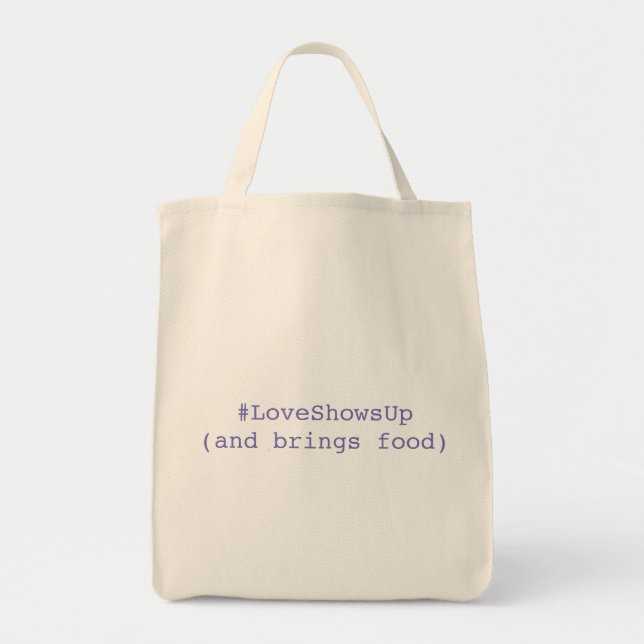 LoveShowsUp Grocery Tote Bag (Front)