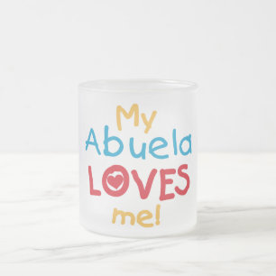 LOVESMEabuela Frosted Glass Coffee Mug