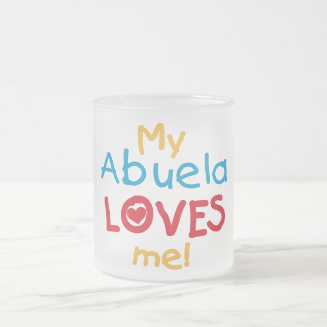 LOVESMEabuela Frosted Glass Coffee Mug (Center)