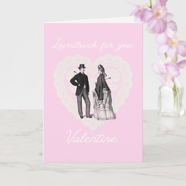 Lovestruck for you, Valentine Valentine's Day Card (Orchid)