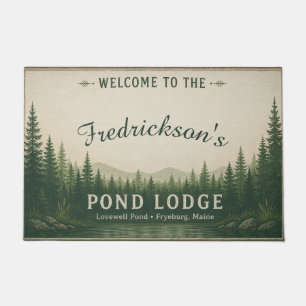 Lovewell Pond Lodge Personalised Doormat