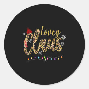 Lovey Claus - Christmas Gift Classic Round Sticker