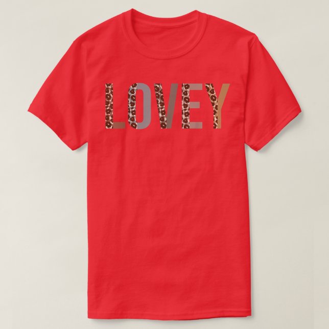 Lovey Leopard Print Mum Cute Mothers Day Funny Gra T-Shirt (Design Front)