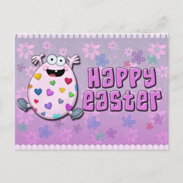 Lovey the Happy Easter Egg Holiday Postcard (Front)