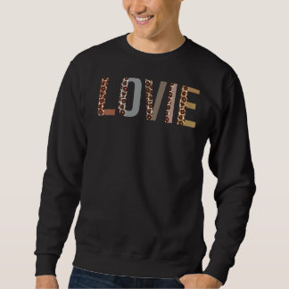 Lovie Leopard Print Mum Cute Mothers Day  Grandma Sweatshirt