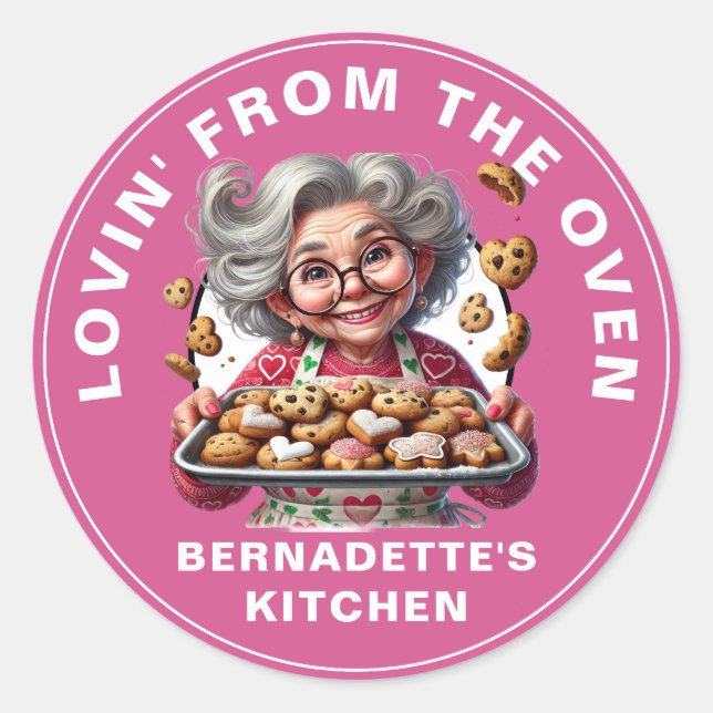 Lovin' From the Oven Classic Round Sticker (Front)